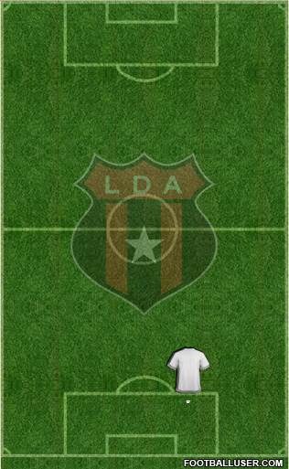 Liga Deportiva Alajuelense 4-1-4-1 football formation