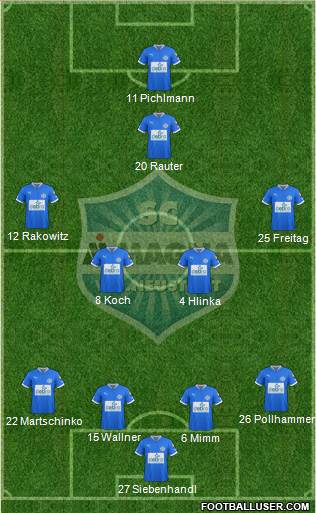 Sportclub Magna Wiener Neustadt 4-4-1-1 football formation