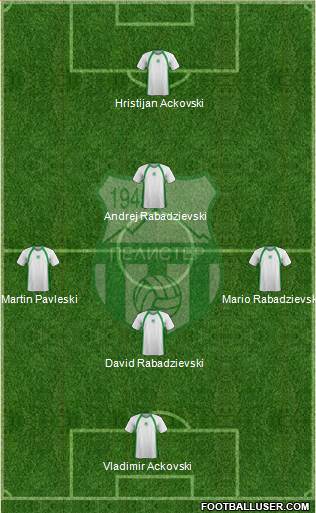 FK Pelister Bitola 5-4-1 football formation