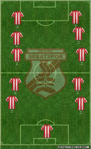 Akçaabat Sebatspor 3-5-2 football formation