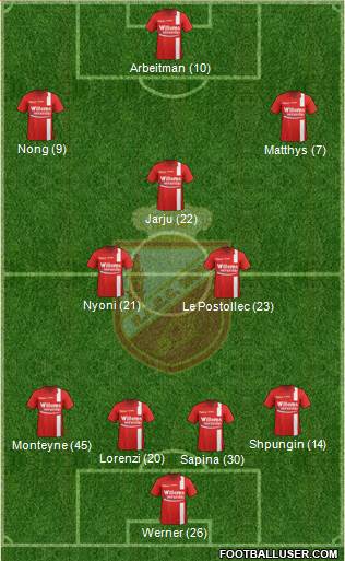 RAEC Mons 4-3-3 football formation