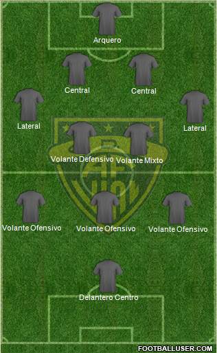 CD Arturo Fernández Vial 4-2-3-1 football formation