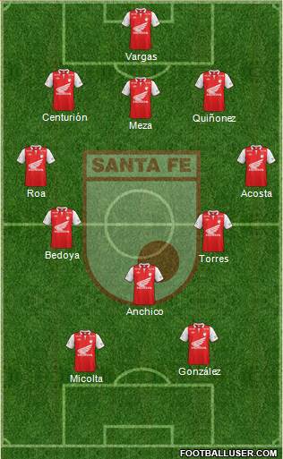 Santa Fe CD 4-2-2-2 football formation