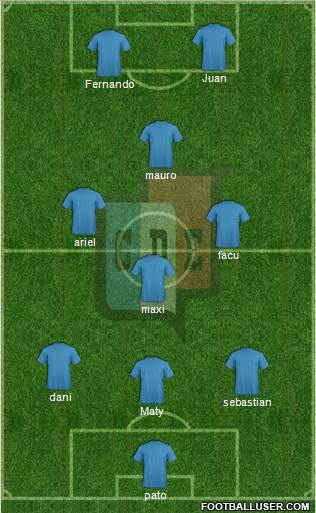 Social Español 3-4-1-2 football formation