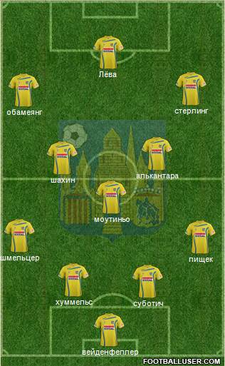 KVC Westerlo 4-3-3 football formation