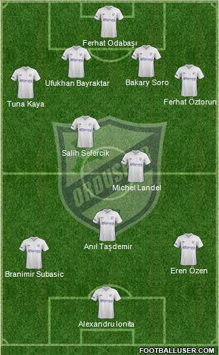 Orduspor 4-2-3-1 football formation