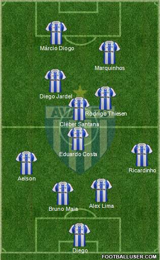 Avaí FC 4-1-3-2 football formation