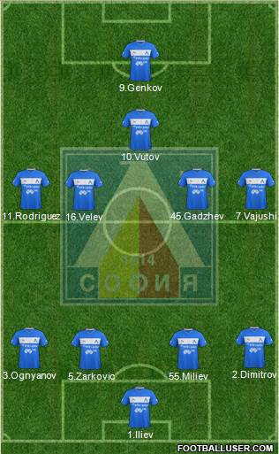 Levski (Sofia) 4-4-1-1 football formation