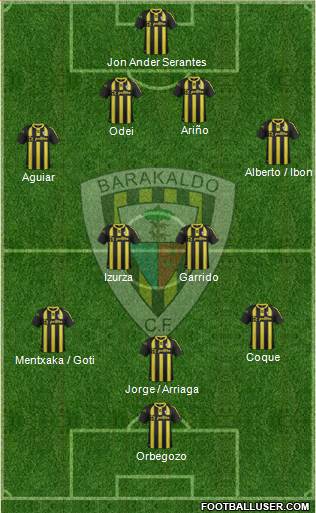 Barakaldo C.F. 4-4-1-1 football formation