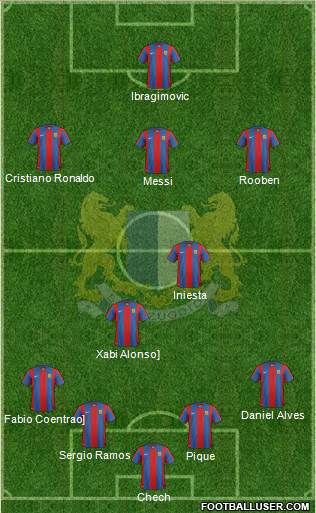 Baia Zugdidi 4-2-2-2 football formation