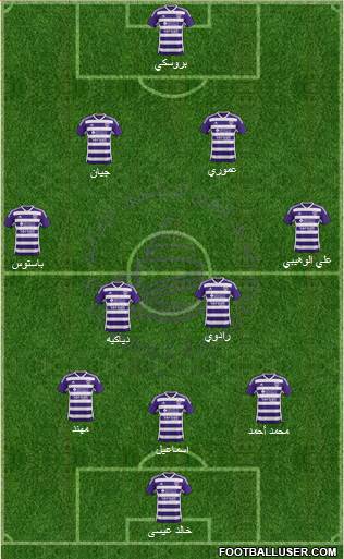 Al-Ain 3-4-2-1 football formation