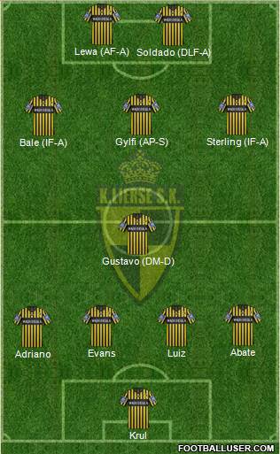 K Lierse SK 4-1-3-2 football formation