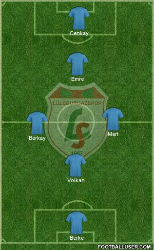 Lüleburgazspor 5-4-1 football formation