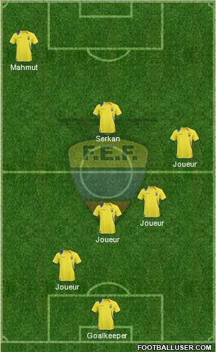 Ecuador 5-4-1 football formation