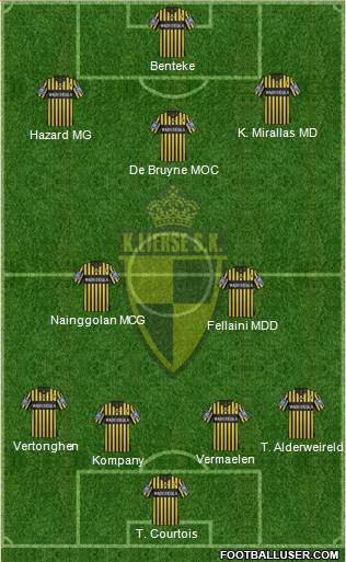 K Lierse SK 4-5-1 football formation