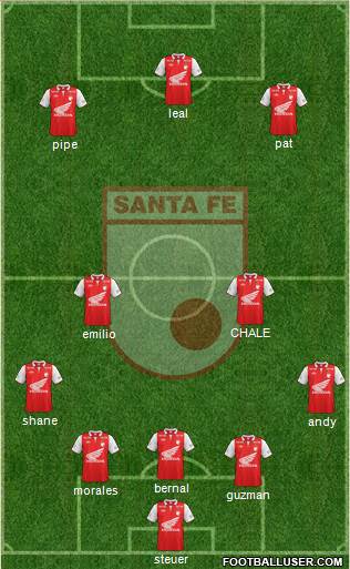 Santa Fe CD 5-4-1 football formation