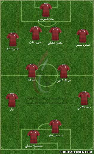 Al-Wahda (UAE) 4-4-2 football formation
