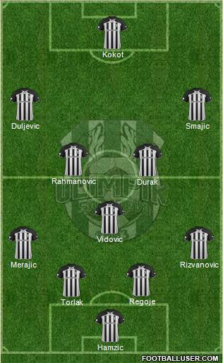 NK Olimpik Sarajevo football formation