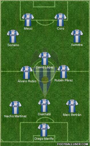 C.D. Alcoyano 3-5-2 football formation