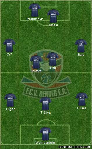 FCV Dender E.H. 3-4-3 football formation