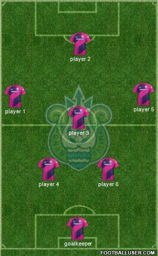 Shonan Bellmare 4-4-2 football formation