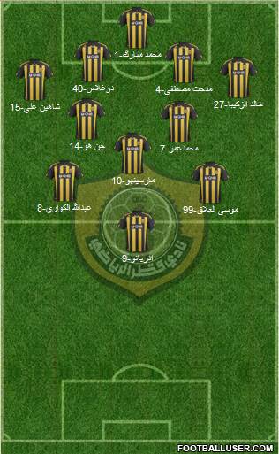 Qatar Sports Club 4-2-1-3 football formation