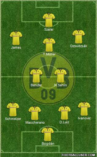 Borussia Dortmund 4-2-3-1 football formation