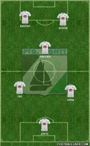CD Puerto Montt 5-4-1 football formation