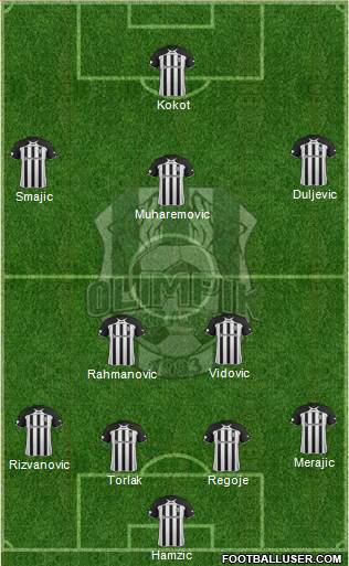 NK Olimpik Sarajevo football formation