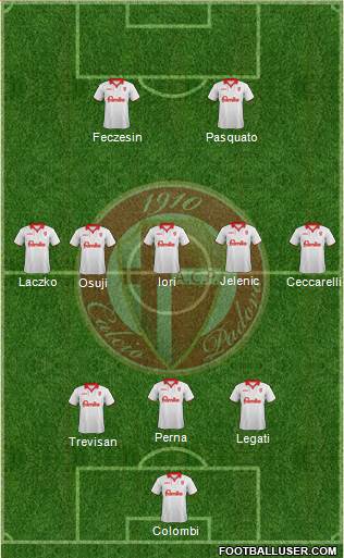 Padova 3-5-2 football formation