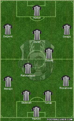 NK Olimpik Sarajevo football formation