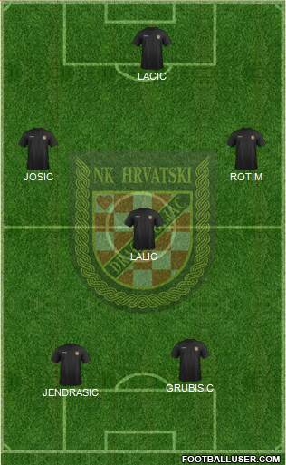 NK Hrvatski Dragovoljac 4-4-2 football formation