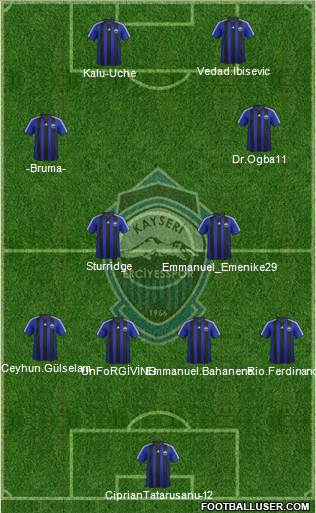 Kayseri Erciyesspor 4-4-2 football formation