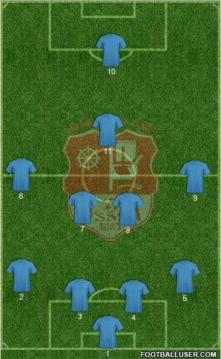 Union Sportive Madinet Annaba 4-4-2 football formation
