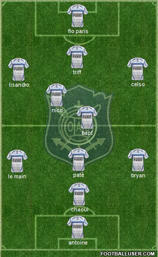 Olaria AC 4-1-2-3 football formation