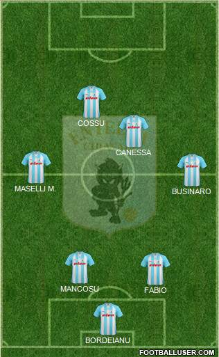 Virtus Entella 3-5-2 football formation