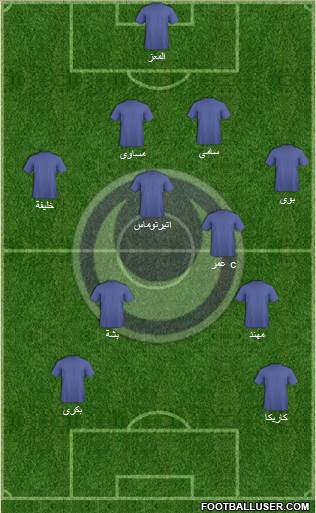 Al-Hilal Omdurman 4-2-2-2 football formation