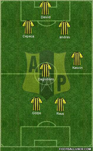 Alianza Petrolera AS 4-5-1 football formation