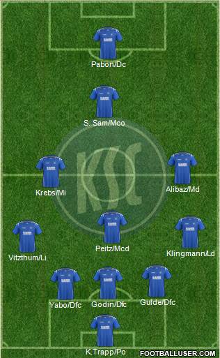 Karlsruher SC 5-4-1 football formation