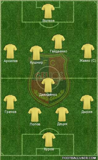 Helios Kharkiv 4-1-4-1 football formation