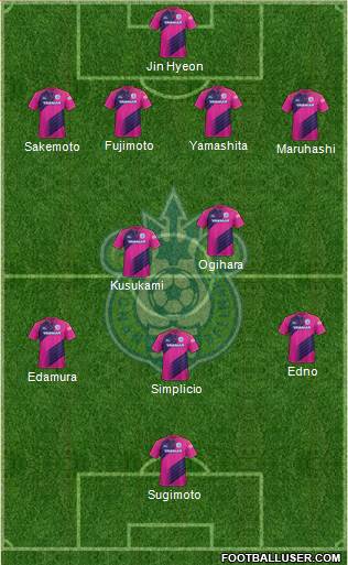 Shonan Bellmare 4-2-3-1 football formation