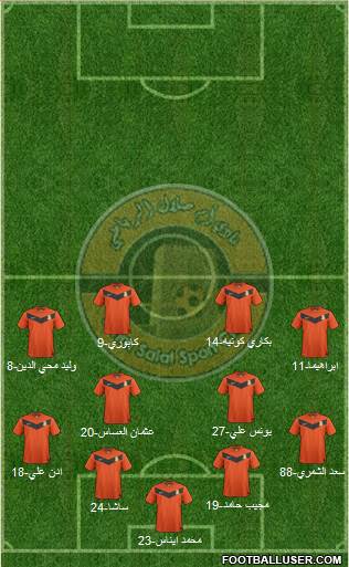 Umm-Salal Sports Club 4-2-2-2 football formation