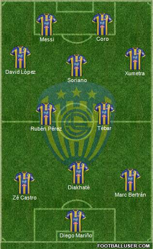 C Sportivo Luqueño 3-5-2 football formation
