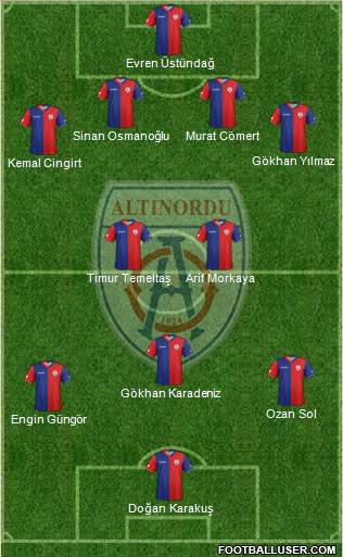 Altinordu 4-2-3-1 football formation