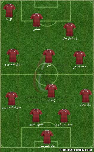 Al-Wahda (UAE) 4-2-2-2 football formation