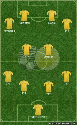 South Africa 4-2-4 football formation