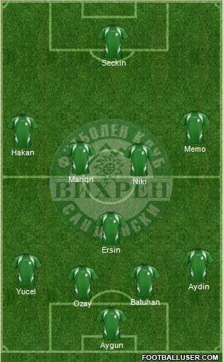 Vihren (Sandanski) 4-1-4-1 football formation