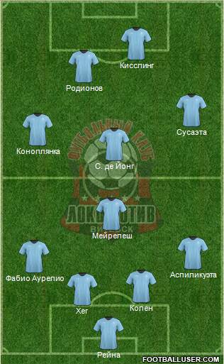 FC Vitebsk 4-1-3-2 football formation