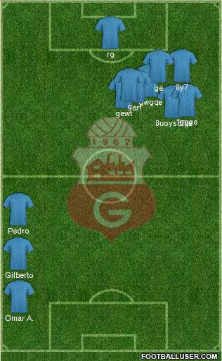 C Guabirá 4-3-2-1 football formation