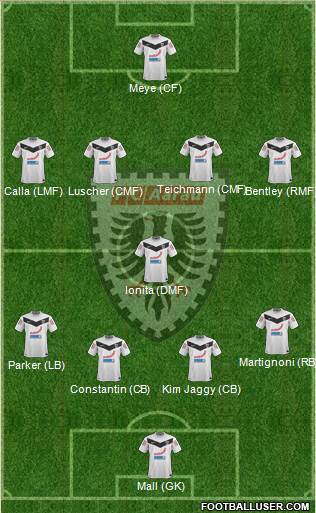 FC Aarau 4-1-4-1 football formation